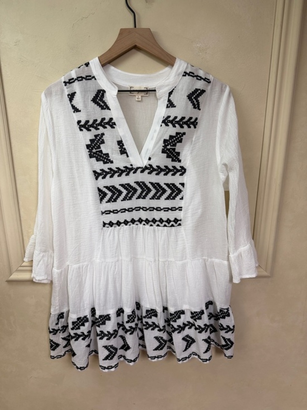 New! Cloth & Portrait Aztec Embroidered Dress